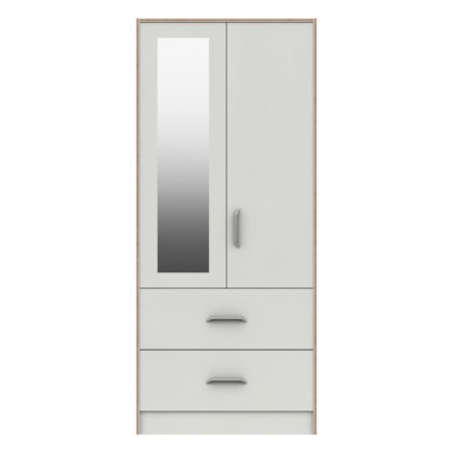 b245c43de6b5387ca4157bba31cc1bfa75b7b2d5a8c8f5764d1aac491952fdd9.jpg An Image of Florrie Double 2 Drawer Wardrobe White