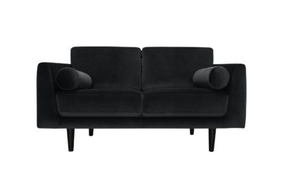 f7f251c413ff4d99d9584c0b72c38fed13907cc8404b4465198bf14d4aa30a15.jpg An Image of Habitat Jacob Fabric 2 Seater Sofa - Black
