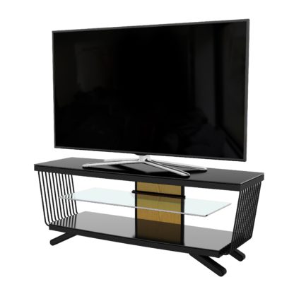 430aa88aeddc511f1c9b0669de643ee8d05dd612bf2f8f3d9fcda53f59c2d091.jpg An Image of AVF Options Flow TV Stand, 4 Customisable Colour Options Black