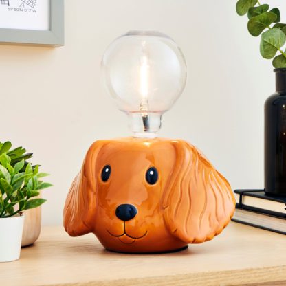 4939b54436ddc5776338debe12d5e17027a9f6bf30fa54045d4c50eb1fdfe081.jpg An Image of Dog Animal Head Bulb Holder Brown