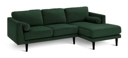 49743894e960212a4d58a14e0aa48e85fb418378d58c27f51a7f0f47bf6ead44.jpg An Image of Habitat Jacob Fabric Right Hand Corner Sofa - Emerald Green