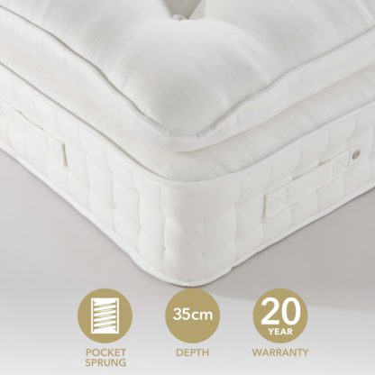 4fff50e2742ab7be09c7ccb51a0df82a650d445034c29c1c4c141ea4369650e2.jpg An Image of Dorma Sumptuous Pillow Top Mattress White