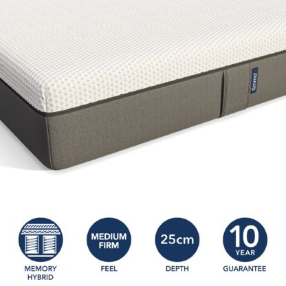 923db07435d373474b5ca1b97d67535f65302380d3c7235b729db74085091716.jpg An Image of Emma Premium Memory Foam Pocket Sprung Hybrid Mattress White