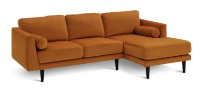 b9583db46fadfc3c2472fea3afb6b4c67159aabc322e629e2bc050cf4afebd24.jpg An Image of Habitat Jacob Fabric Right Hand Corner Sofa - Orange