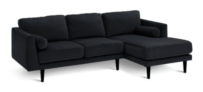e16bd0d5c26e11668e91b0e0300c5b31a9ee3704614fa289dd19a11e0a96bbf0.jpg An Image of Habitat Jacob Fabric Right Hand Corner Sofa - Black
