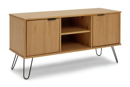 2382883630b27e47a2027baed5306a9629a9550868ed32ccc3c30c2dae42ae4e.jpg An Image of Habitat Akio 2 Door TV Unit - Pine