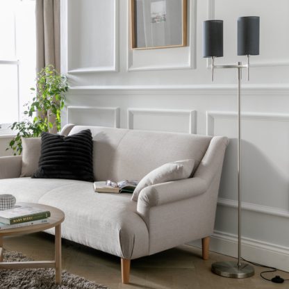 2689cbac79c8d3da24313ac03b07f6b123ae67c77c1c2e5ade1df2df75e7076a.jpg An Image of Argos Home Curve Frame Multihead Floor Lamp - Satin Nickel