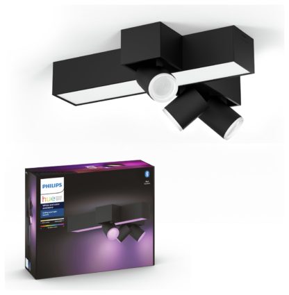 393f66a984d7d2fcdb1ec8406641367a6ff81220a1331b73016570239a020244.jpg An Image of Philips Hue Centris 3 Light LED Flush Ceiling Light - Black