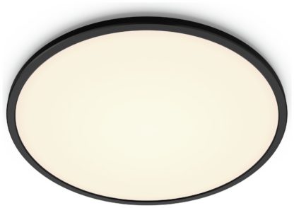 642c0bb9d6e8d4328f5029d63388bc833ebf216d66db84e1c1c65402f0c1bc47.jpg An Image of Philips Super Slim LED Flush to Ceiling Light - Black