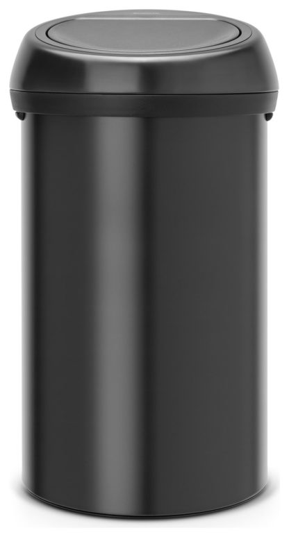 82fd9c7e2d5670cf106743068375c899ac2ef7faa4491e2f61aa402d2cb6e759.jpg An Image of Brabantia 60 Litre Touch Top Bin - Matt Black