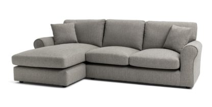 93e31b67b7886624fb0f89d92599bb12231ea3457b51b80fd7efb24ad6d6933a.jpg An Image of Habitat Lisbon Fabric Left Corner Chaise Sofa - Grey