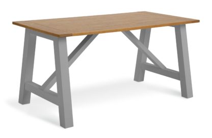c72ef3d5c4ae383f6dea29e2157c2196f61a3ae8d9b0d5696b55efe07f973659.jpg An Image of Habitat Burford Solid Wood 4 Seater Dining Table - White