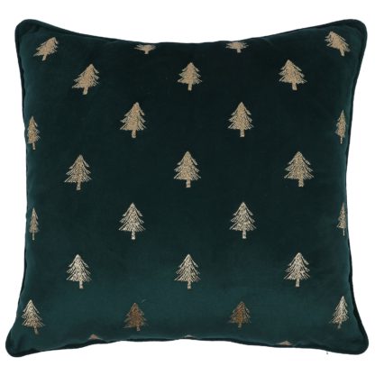 ea8410562cd6a3ec9ae72f6b72647bc0c8856322b2f952cd5a5b04b6bb11ae62.jpg An Image of Gold Embroidery Christmas Tree Cushion - 43x43cm