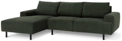 fa8be3448921ade8a192b62481f2e8572035e41b65e544741be875264d0a74c4.jpg An Image of Habitat Julien Fabric Left Hand Corner Chaise Sofa - Green