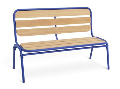 3871f9f64649f307657cc5b5e75a4c802c88255631cb31ede16820d7e490e069.jpg An Image of Habitat 2 Seater Wooden Garden Bench - Blue