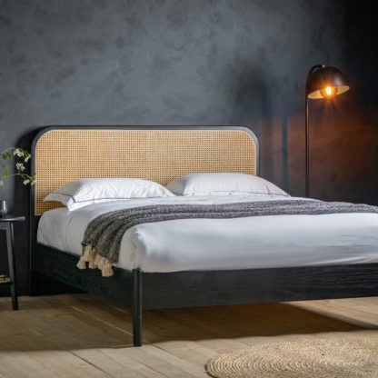 65c8ec966977aa0c67b074f9ac253d383aed1811eb6b1e3f18065b01b6ddd55e.jpg An Image of Somer Rattan Bed Black