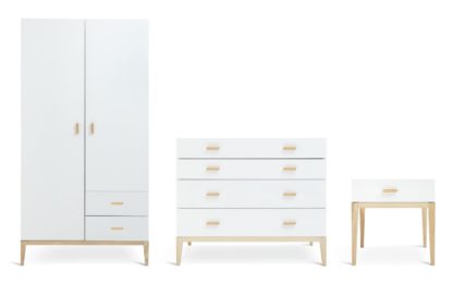 b04114be878d0b59c7529ac85b0d9c10b43c5932111b5c53c7cdfa5e3198e219.jpg An Image of Habitat Tatsuma 3 Piece 2 Door Wardrobe Set - White