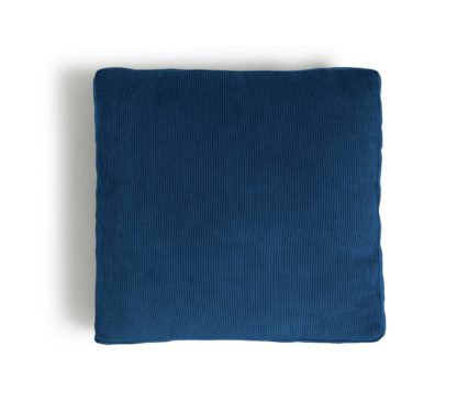 c8e373575dbd780b2a6dc581ea49ea3d5a8a959e195242311151d2e7c65f8608.jpg An Image of Habitat Cord Cushion - Navy - 43x43cm
