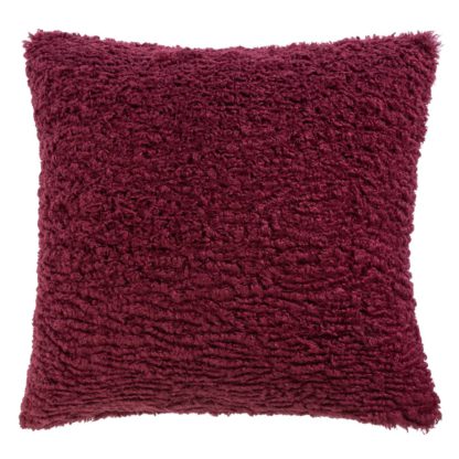 dc875b957dce90ceb4b1b5f21c1356f88bf5ee34e253d9caf3671b4cb4326914.jpg An Image of Habitat Plain Shearling Cushion - Navy - 50x50cm