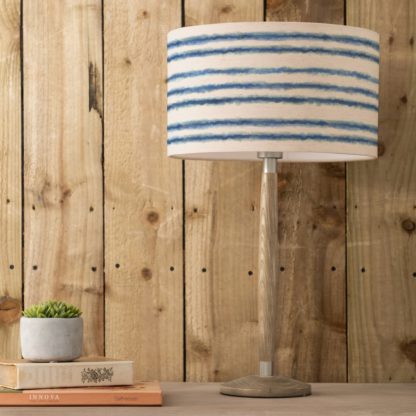 252609dffd7e784486b5b22d5bb71e81a3d580e8bae191562b862c00cf6ff265.jpg An Image of Solensis Table Lamp with Merella Shade Cobalt Blue