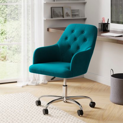 412a274a3eb8d57460a7b84b96397fae93f2de492bb3213e7d8a0f57c4381359.jpg An Image of Ashleigh Buttoned Back Office Chair MultiColoured