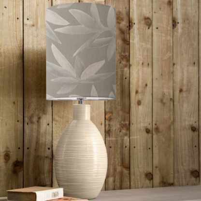 49f677c7d93f1b17e988912ed96a6b7b23dd85dcfa4fd1686e63ad6f429595f6.jpg An Image of Epona Table Lamp with Silverwood Shade Silverwood Light Grey