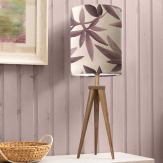 An Image of Aratus Tripod Table Lamp with Silverwood Shade Silverwood Violet Purple