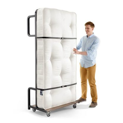 796889746468bd10ae6d3c6f398f74019b0eec68cb7074d6df77a06d2e4163bc.jpg An Image of Jay-Be - Contract - Upright Bed with e-Pocket Mattress - Wood - Wooden/Metal/Fabric - 92 x 196 x 54cm - Happy Beds