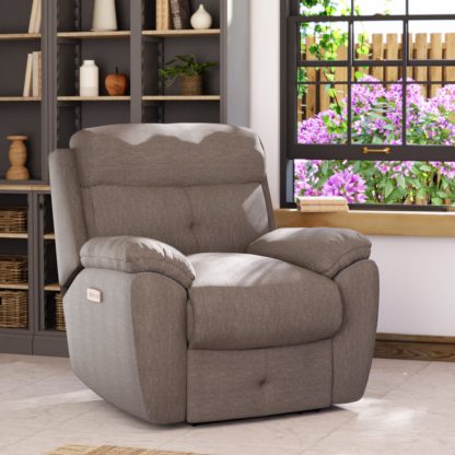 f7ee2c116df1cf1d6ddb06f1df73aa3e1d1eb93e8b1edf865f564095fc807f49.jpg An Image of Abbotsbury Power Recliner Armchair Grey Chenille