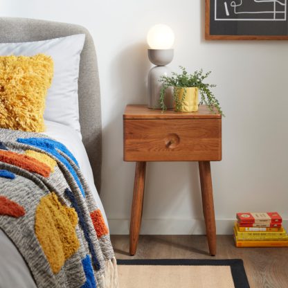 15c0d182c2faa9144e641a1367e898a769c84030ee26e1e13ff117e2c29d8eb0.jpg An Image of Albury 1 Drawer Bedside Table, Oak Natural