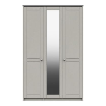 1b77a1902cb62f94e9737d04f3c4bb41f5a7ebed55ff2d3f5abbeee1f7c55cce.jpg An Image of Darwin 4 Door Wardrobe, Mirrored Mid Oak (Brown)