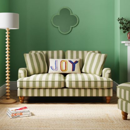 1fb703831c4ddef61062a7e5bc163ea39b5917c50e569d8b45367fc02488ec23.jpg An Image of Beatrice Woven Stripe 2 Seater Sofa Woven Stripe Olive