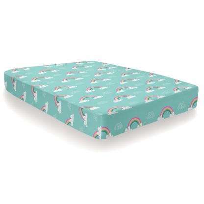 203a2ebac086c91c7a6bbe00c568fde10c0dbdda0d7208b78a2b17fed1e0477d.jpg An Image of Rainbow Unicorn Fitted Sheet MultiColoured
