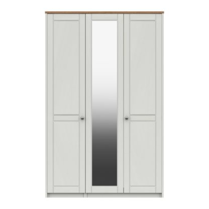 206dd707ac06d9996b73071f7add7374900e4f4d8dac9d63e10aa44e2b4ddbb1.jpg An Image of Darwin 4 Door Wardrobe, Mirrored Mid Oak (Brown)
