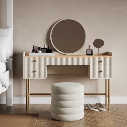 27eca736d44a374f9876e5fcd964318f9aa34dbee37a427265787f2134c733f4.jpg An Image of Georgi 5 Drawer Dressing Table Natural