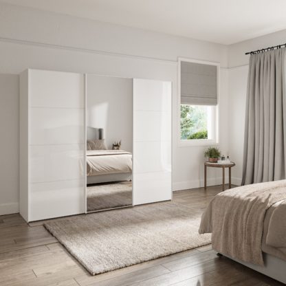 3f47014d1205f8eb184988dee4e9b4f5069766f0605fe553a9225c716949f6b5.jpg An Image of Altena 2.5m Sliding Wardrobe Off-White