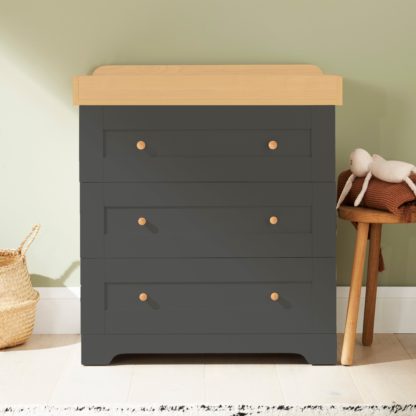 5d736de512f9bbd6aeec3bf3016fe648c99b2ccdfc31444503072f26c2b0f505.jpg An Image of Tutti Bambini Rio 3 Drawer Chest Changer Slate