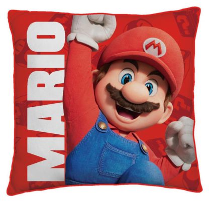 ceb7a475f717bc03f5efa04ba42614741f9899766c23dce8b0c59fd29e371df5.jpg An Image of Mario Jump Kids Printed Cushion - Red & White - 40X40cm