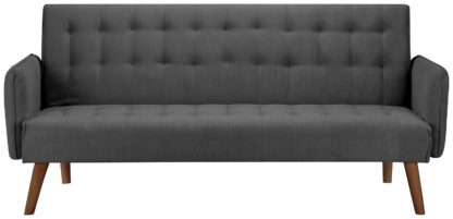 d417ae9e680ef6b117adaea9417d3d31f8af33a18397c2176d4e8631d94ca52a.jpg An Image of Birlea Hudson Fabric 2 Seater Clic Clac Sofa Bed - Charcoal