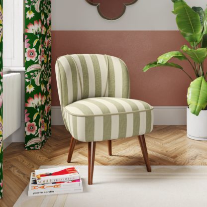 0ba72870b92dbeda259ce90619592f1e9965eaf4c5c6bfcdb117bd61217dd69a.jpg An Image of Elsie Striped Fabric Cocktail Chair Pink