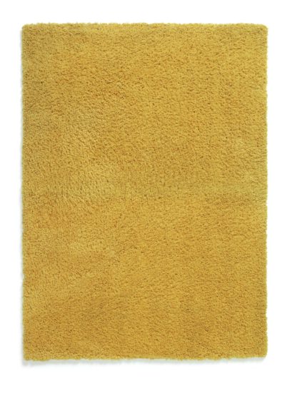 b010a1966e94a31b6358605280686a775ff7f777f95dbc1a739eafb464aeb68a.jpg An Image of Habitat Recycled Cosy Plain Shaggy Rug - 120x170cm - Mustard