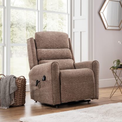 cb4f4bc8e223613d14b2e67cb865b46da7bf78aae152dc856c16b2cea9947882.jpg An Image of Balmoral Premier Plus Rise and Recline Chair Chenille Pebble