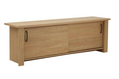 09a84318c0cb3dc921b8fb3aaed0f39c62f1c4cab1496daf0a8c5225b8535f39.jpg An Image of Argos Home Oakham 2 Door TV Unit - Oak