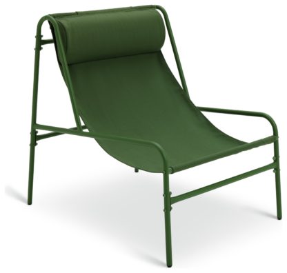 2a14b0d4e9e69b607b72b0881df3881992174e16aaa853dcc107f0621e7b76c0.jpg An Image of Habitat Teka Metal Garden Chair - Green