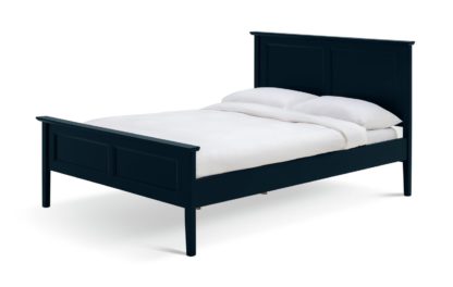 3aa2005baf81dec2ea285d5fbd785780f9ef3cad32ad37e55729eed98ee567f4.jpg An Image of Habitat Kingham Kingsize Bed Frame - Blue