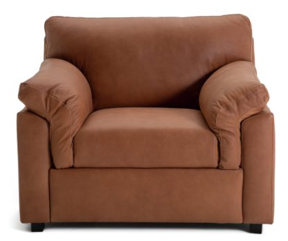 45d714c6d3586dc70bbc24697b21aa64bc1b5b222f485c6bfc86ed426a7196f5.jpg An Image of Habitat Florence Leather Armchair - Tan