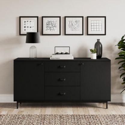 4d6573240acc2d1e6d5a8facca8702ad2558ad62c062c8bc28d855b5826e8512.jpg An Image of Fulton Large Sideboard Fulton Black Oak