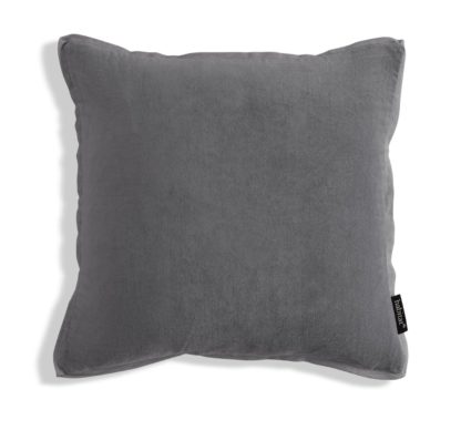 65c682e189f9ec161ee3fabe337d3dd849f0c23d4694c319371741dd5bdda4db.jpg An Image of Habitat Cotton Velvet Cushion - Charcoal - 43x43cm