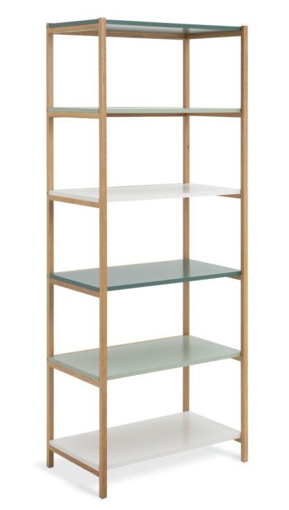 6894f9dc09f30690b62d39fb490a0182f647955304b370a884b18dcc1c2a5125.jpg An Image of Habitat Jive Tall Shelving Unit - Green