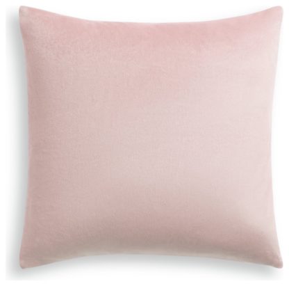 76459a8a7d39ea789863ec9365e421e6ed461a814ee7c114db73c6bd6cbd4e4a.jpg An Image of Habitat Velvet Cushion Cover - 2 Pack - Blush - 43x43cm